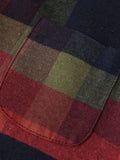 Casual Plaid Print Tunic Dress - Crew Neck, Long Sleeve, Chest Pocket, Cotton Blend, No Elasticity, All-Season Wear for Women
