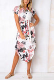 ZJKRL  -  Trendy Printed Asymmetrical Midi Dress(4 colors)