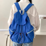 Stylish Drawstring Backpack - Lightweight, Large Capacity, Casual & Sporty with Adjustable Straps for Travel, School, and Work - Durable Polyester, Easy-Clean
