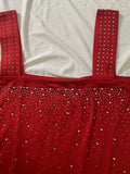 Rhinestone Cold Shoulder Dress, Elegant Long Sleeve Split Dress, Women's Clothing