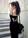 Delicate Butterfly Cut-Out Cami Dress - Sleeveless, Slim Fit, Spring & Summer Essential - Womens Sexy Clothing for Warm Weather