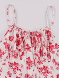 Vintage Chic Floral Print Sundress - Chic Tie Front, Timeless Elegance, Sleeveless Spaghetti Strap - Perfect Summer Womens Fashion Dress