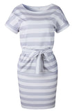 ZJKRL  -  O Neck Midi Dress With Belt