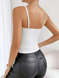 Alluring Tassel Hem Cami Top - Sexy Backless & Sleeveless Slim Fit - Lightweight Spaghetti Strap Summer Style - Fashion Womens Clothing for Spring/Summer