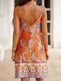 Paisley Print Cami Dress, Boho Holiday Sleeveless V Neck Dress, Women's Clothing