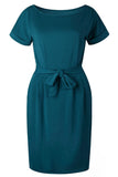 ZJKRL  -  O Neck Midi Dress With Belt