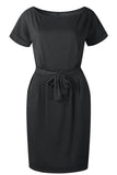 ZJKRL  -  O Neck Midi Dress With Belt