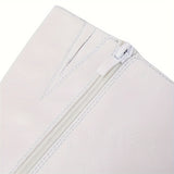 Women's Mid Knee High Boots, Thick Heel, Casual Metal Buckle, Side Zipper, Fashionable Long Boots