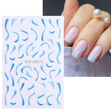 Zjkrl - Christmas Nail Sticker 3D Reflective Shiny Glitter Gold Silver Snowflake Elk Bells Decal Slider For Manicure Decoration NLLS-J24