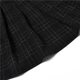Zjkrl - Goth Dress Gothic Harajuku Vintage Plaid Wrap Balck Mini Dress Retro Pleated Punk Long Sleeve Dark Emo Aesthetic Kpop