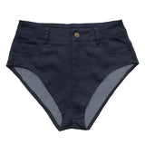ZJKRL  -  New Street Hipster Zipper Button Shorts Women's Cool Royal Blue Black Sexy High Fork Briefs shorts women