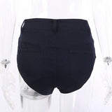 ZJKRL  -  New Street Hipster Zipper Button Shorts Women's Cool Royal Blue Black Sexy High Fork Briefs shorts women