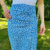 ZJKRL  -  Sexy Print Split Skirt Womens Summer A-line High Waist Slim Midi  Skirts Female Retro Elegant Wrap Hip Skirt Fashion