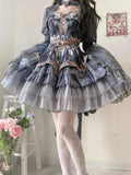 ZJKRL  -  Gray Swan Lolita Waistcoat Dress Set Jsk Flower Wedding Birthday