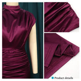 Zjkrl  -  Long Dress Women Party Pleated Bandage Elegant Evening High Waist Summer Dresses Prom Formal Green Bodycon Maxi Work Vestidos