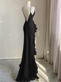 Zjkrl  -  Elegant White Round Neck Slim Fit Sleeveless Women Wedding Dress Evening Party Gown with Ruffles Vestidos De Novia