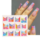 Sliver Stars Nails Stickers 3D Bronzing Laser White Cross Starlight Glossychic Y2k Stylish Adhesive Manicure Decorations SO-167