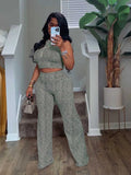 ZJKRL -  2 Piece Sets Womens Outfits Elegant Stretchy Knitted Summer Suit Sexy Sleeveless Top and Pant Suit
