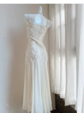 ZJKRL -  Elegant Wrap Hip Fishtail Dress Women Summer Sexy Slim Backless Spaghetti Strap Dresses Woman Korean Chic Party Vestidos Z628