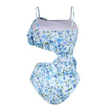 ZJKRL -  Sexy 3D Flower One Piece Swimsuit Women Print Swimwear with Skirt Monokini Print Bathing Suits Swim Suit Wear Beachwear