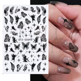 Sliver Stars Nails Stickers 3D Bronzing Laser White Cross Starlight Glossychic Y2k Stylish Adhesive Manicure Decorations SO-167