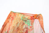 ZJKRL -  Puss Sexy Colorful Print 3 Piece Set Women Y2K Double Buckle Tube Bra+Thong+Split Skirts Vacation Beach Swimsuit Clubwear