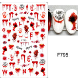Zjkrl - Black Snake Nail Stickers Decals Gothic Halloween Design Adhesive Sliders for Nail Art DecorationTattoo Manicure Dropshipping