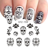 Zjkrl - Black Snake Nail Stickers Decals Gothic Halloween Design Adhesive Sliders for Nail Art DecorationTattoo Manicure Dropshipping