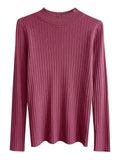 Zjkrl  -  holiday outfits  Women Cashmere Sweater Slim Soft Knitted Jumpers Mockneck Pullovers Solid T-Shirts Semi-Turtleneck Sweaters Women Winter