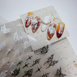 Zjkrl - Gold Silver Butterfly New Bronzing High Quality Adhesive Gilded Nail Stickers Nail Art Decorations Nail Decals Design T-2559