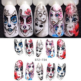 Zjkrl - Black Snake Nail Stickers Decals Gothic Halloween Design Adhesive Sliders for Nail Art DecorationTattoo Manicure Dropshipping