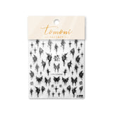 Zjkrl - Gold Silver Butterfly New Bronzing High Quality Adhesive Gilded Nail Stickers Nail Art Decorations Nail Decals Design T-2559