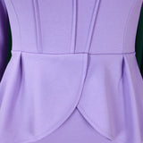 ZJKRL -  Elegant Solid Ruffle Party Dress Women Fashion Pleated Bodycon Evening Wedding Work Business Midi Dress