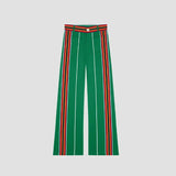 Zjkrl  -  Striped Contrast Color Pants Women Vintage Front Pockets Wide Leg Trousers Female Fashion Office Lady High Waist Y2K Streetwear