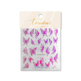 Zjkrl - Gold Silver Butterfly New Bronzing High Quality Adhesive Gilded Nail Stickers Nail Art Decorations Nail Decals Design T-2559