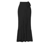 ZJKRL  -  One-piece chiffon swimsuit for women, one-shoulder, split Beach Skirt, sexy, Europe and America, hot spring, new