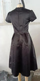 ZJKRL -  Spring Autumn Satin Party Maxi Dress Women Solid Half High Neck Short Sleeve Evening Wedding Long Dress Women