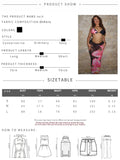 ZJKRL -  Puss Sexy Flower Print 3 Piece Set Women Thin Bra+Thong+ Long Skirts Matching Vacation Matching Clubwear Beach Swimsuit