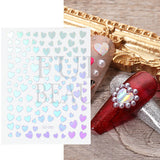 Sliver Stars Nails Stickers 3D Bronzing Laser White Cross Starlight Glossychic Y2k Stylish Adhesive Manicure Decorations SO-167