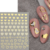 Sliver Stars Nails Stickers 3D Bronzing Laser White Cross Starlight Glossychic Y2k Stylish Adhesive Manicure Decorations SO-167
