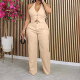 Zjkrl  -  Women Elegant Two Piece Set Dashiki African Tracksuit Spring Summer Long Sleeve Vest Top and Pants Set Party Matching Sets