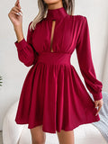 Zjkrl - Dresses For Women 2023 Autumn Long Sleeve Solid Color Sexy Vestidos Fashion Casual Elegant Temperament Party Beach Dress MsChuh