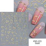 Sliver Stars Nails Stickers 3D Bronzing Laser White Cross Starlight Glossychic Y2k Stylish Adhesive Manicure Decorations SO-167