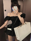 2024 White Sexy Backless Mini Dress Women Korean Fashion Casual Elegant Party Dress Female Ruffle Kawaii Lolita Party Y2k Dress