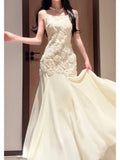 ZJKRL -  Elegant Wrap Hip Fishtail Dress Women Summer Sexy Slim Backless Spaghetti Strap Dresses Woman Korean Chic Party Vestidos Z628
