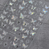 Zjkrl - Gold Silver Butterfly New Bronzing High Quality Adhesive Gilded Nail Stickers Nail Art Decorations Nail Decals Design T-2559
