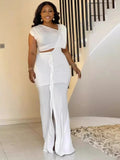 ZJKRL -  Elegant White Long Dress Silk Stretchy Ladies Sexy Dress Evenings Party Summer Floor-length Tight Dress