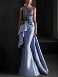 Zjkrl  -  Prom Dresses Exquisite Jewel Mermaid Sweep/Brush Evening  Lace Satin Formal Occasion Gown prom dress women elegant luxury