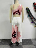 ZJKRL -  2 Piece Sets Women Outfit Casual Elegant Summer One Shoulder Tank and Long Pant Ladies Suits Sexy