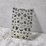 Zjkrl - Gold Silver Butterfly New Bronzing High Quality Adhesive Gilded Nail Stickers Nail Art Decorations Nail Decals Design T-2559